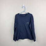 Load image into Gallery viewer, Vineyard Vines Long Sleeve Vintage Whale Pocket Tee Shirt Navy Blue 7
