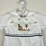 Load image into Gallery viewer, Clayeux France Bunny Shortall Romper 3 Months
