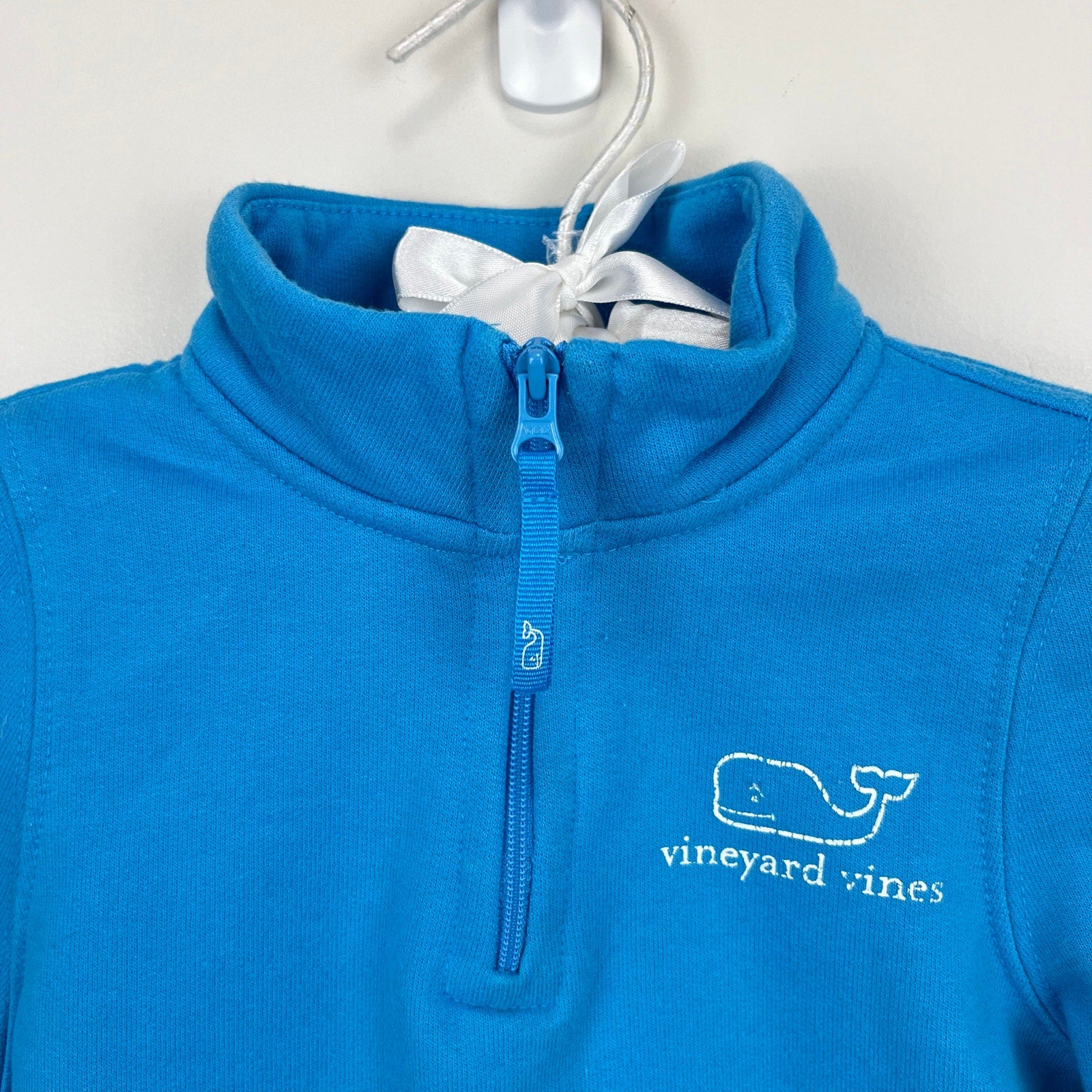 Vineyard Vines Vintage Whale Blue Quarter Zip Pullover Sweatshirt 2T