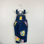 Load image into Gallery viewer, Vintage Hopscotch Kids Floral Patch Overalls 24 Months
