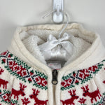 Load image into Gallery viewer, Hanna Andersson Gnome Hood Holiday Sweater Jacket Dear Deer 60 cm 3-6 Months
