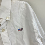 Load image into Gallery viewer, Vineyard Vines Boys Oxford Button Down Whale Shirt American Flag S 8-10
