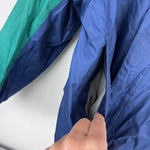 Load image into Gallery viewer, L.L. Bean Kids Lined Trail Model Wind and Rain Jacket Color Block Night/Emerald Spruce S 4T
