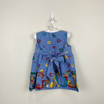 Load image into Gallery viewer, Vintage Blue Plaid Teddy Bear Alphabet Sleeveless Dress
