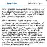 Load image into Gallery viewer, Geronimo Stilton Red Pizzas for a Blue Count Chapter Book
