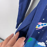 Load image into Gallery viewer, Mini Boden Space Big Applique Dress Starboard Blue 6-7
