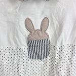 Load image into Gallery viewer, Mayoral Knit Polkadot Babygrow Applique Bunny Footie 1-2 Months
