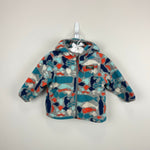 Load image into Gallery viewer, L.L. Bean Gray Fish Hooded Fleece Jacket 6-12 Months
