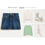 Load image into Gallery viewer, Crewcuts Classic Stretch Patch Pocket Denim Skirt 8
