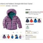 Load image into Gallery viewer, L.L. Bean Ultralight 650 Down Jacket Colorblock Blue Green 12-18 Months
