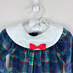 Load image into Gallery viewer, Vintage Gymboree Holiday Plaid Velour One Piece Newborn 3-6 Months NWT
