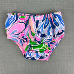 Load image into Gallery viewer, Lilly Pulitzer Girls Dominique Infant Shift Dress Gecko Green Tiger Sunrise 3-6 Months
