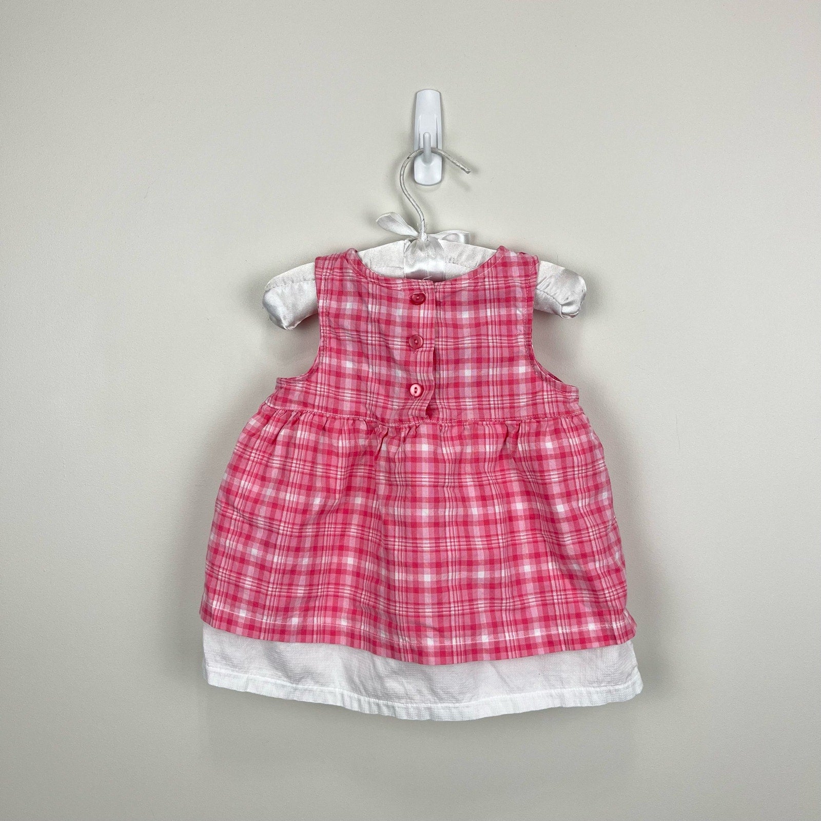 Vintage Y2K Mickey & Co Pink Plaid Minnie Dress 6-9 Months