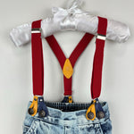 Load image into Gallery viewer, Vintage French Toast Acid Wash Suspender Jeans 18 Months
