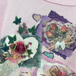 Load image into Gallery viewer, Vintage Tangled Long Sleeve Pink Flower Bouquet T-Shirt 8 USA NWT
