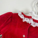 Load image into Gallery viewer, Vintage Carter&#39;s Red Velvet Footie 6 Months USA
