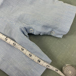 Load image into Gallery viewer, Vintage Blue Striped Guard House Overalls 0-3 Months
