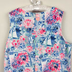 Load image into Gallery viewer, Lilly Pulitzer Girls Crew Blue Tint Sea to Shining Sea Mini Harper Shift Dress XL 12-14
