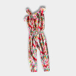 Load image into Gallery viewer, Mayoral Floral Ruffle Jumpsuit 4T
