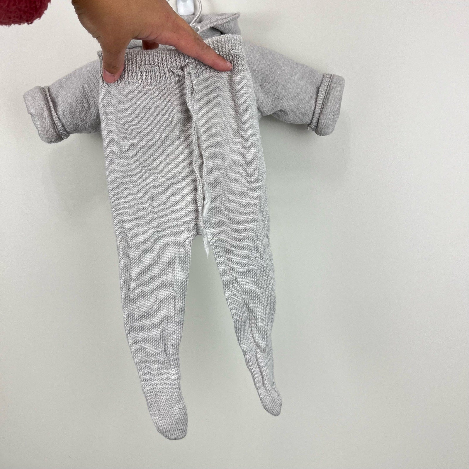 Bonpoint Gray Cardigan and Knit Pants Set 3 Months