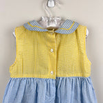 Load image into Gallery viewer, Vintage Samara Yellow Blue Seersucker Flower Dress 5T
