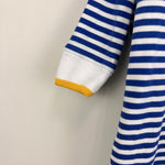 Load image into Gallery viewer, Florence Eiseman Stripe Knit Dinosaur Longall Romper 9 Months
