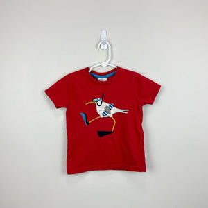 Mini Boden Applique Scuba Bird Tee 3-4