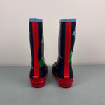 Load image into Gallery viewer, Mini Boden Wellies Rain Boots College Navy Star 31 / US 13
