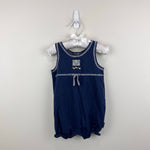 Load image into Gallery viewer, Vintage Gymboree In the Clouds 1999 Navy Flower Tank Romper Infant 6-12
