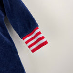 Load image into Gallery viewer, Vintage Thomas Navy Blue Velour Sailor Suit Coverall 3-6 Months
