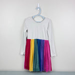 Load image into Gallery viewer, Hanna Andersson Long Sleeve Rainbow Tulle Dress 120 cm 6-7
