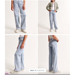 Load image into Gallery viewer, Abercrombie Kids High Rise Wide Leg Jeans 9/10 Long
