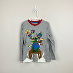 Load image into Gallery viewer, Mini Boden Animal Snow Sports T-shirt Grey Marl Sledge Animals 6-7 NWOT
