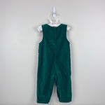 Load image into Gallery viewer, Vintage Green Velvet Elephant Longall Romper 18 Months
