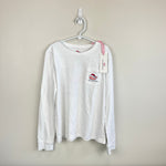 Load image into Gallery viewer, Vineyard Vines Long Sleeve Graphic Pocket T-Shirt Santa Whale White Cap M 10-12
