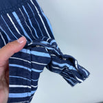 Load image into Gallery viewer, Hanna Andersson Y2K Blue Striped Shortalls 70 cm 6-12 Months
