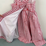 Load image into Gallery viewer, Florence Eiseman Sleeveless Red Plaid Cherry Dress 6
