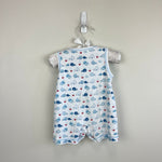 Load image into Gallery viewer, Kissy Kissy Pima Cotton Whale Print Sleeveless Playsuit Romper 0-3 Months
