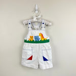 Load image into Gallery viewer, Vintage Baby Togs Applique Safari Shortall Romper 2T
