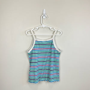 Cat & Jack Girls Striped Ribbed Tank Top Medium 7/8