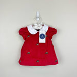 Load image into Gallery viewer, Classic Prep Childrenswear Paige Dress Crimson w/ Woody 6-9 Months NWT
