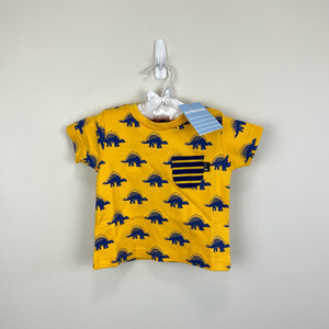 JoJo Maman Bebe Stegosaurus Print T-Shirt 6-12 Months NWT