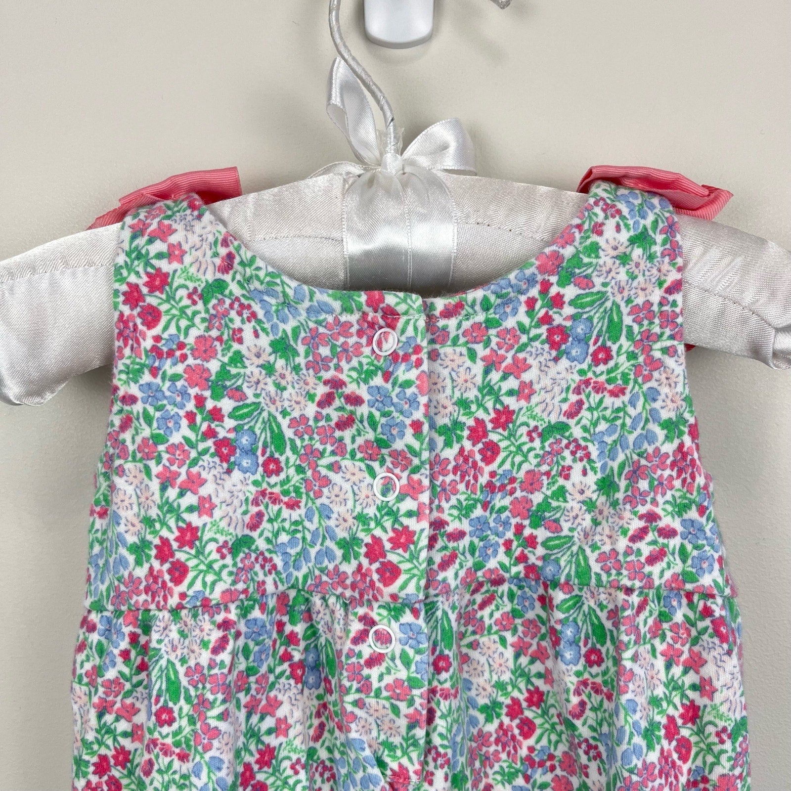 Janie and Jack Ditsy Floral Bow Romper 3-6 Months