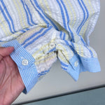 Load image into Gallery viewer, Vintage Bebe Glynne-Percy Friemanit Seersucker Pastel Romper 12 Months
