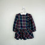 Load image into Gallery viewer, Mayoral Plaid Ruffle Long Sleeve Party Dress 24 Months
