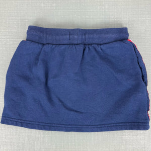 Mini Boden Cozy Navy Blue Rainbow Skirt 5-6