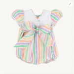 Load image into Gallery viewer, The Beaufort Bonnet Company Short Sleeve Brigantine Bubble Southampton Stripe with Worth Avenue White 2T NWT
