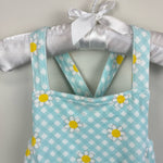 Load image into Gallery viewer, Angel Dear Blue Floral Ruffle Sun Suit Romper 12-18 Months
