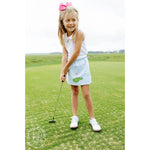 Load image into Gallery viewer, TBBC Paige's Playful Polo Barbados Blue Micro Dot w/ Pink 18-24 Months
