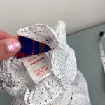 Load image into Gallery viewer, Vintage New York Kids White Navy Polka Dot Lace Bow Dress 3T USA
